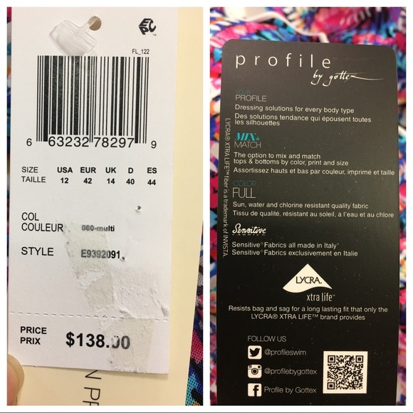 NWT! Profile By Gottex Fantasia One-Piece - Picture 8 of 9